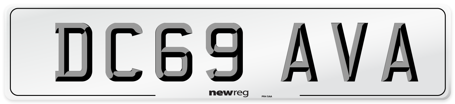 DC69 AVA Number Plate from New Reg